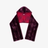 BURBERRY BURBERRY FAUX FUR HOODED SCARF