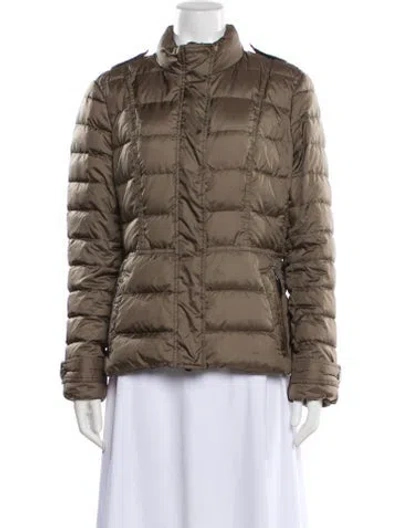 Pre-owned Burberry Faux Fur Jacket In Green