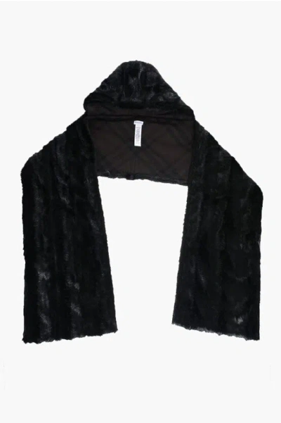 Burberry Faux Fur Scarf With Hood