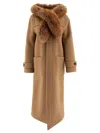 Burberry Faux-fur Trim Long Sleeved Duffle Coat