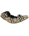 Burberry Women Multi Color Check Ballet Flats In Neutral