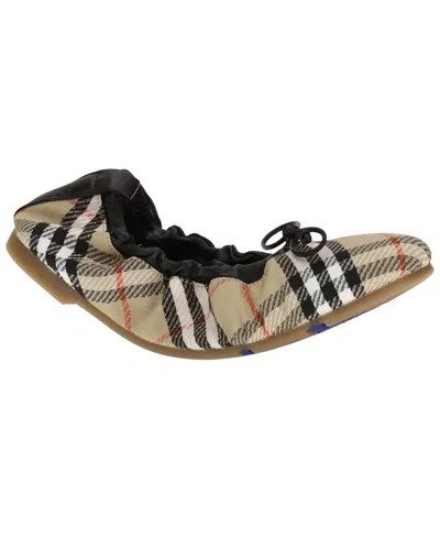 Burberry Women Multi Color Check Ballet Flats, 4.5 Luxury Ballet Flats For Women Darveys In Brown