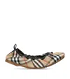 Burberry Women Multi Color Check Ballet Flats In Neutral