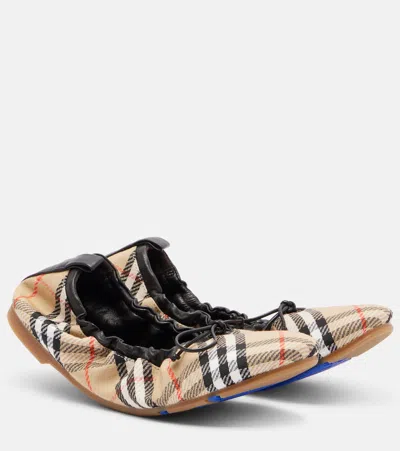 BURBERRY CHECK BALLET FLATS