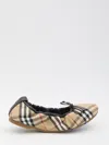 Burberry Women Multi Color Check Ballet Flats In Brown