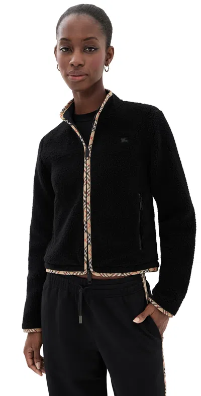 Burberry Felicia Fleece Jacket In Black