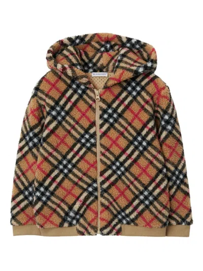 Burberry Kids' Felpa Con Cappuccio In Multi