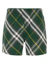 Burberry Green Check Print Swim Shorts