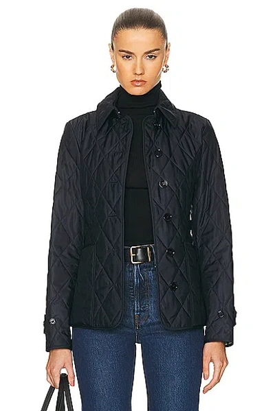 Burberry Fernleigh Button Up Jacket In Midnight