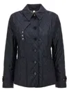 Burberry Women Quilted Thermoregulated Jacket In Blue