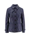 Burberry Diamond-quilted Thermoregulated Jacket In Blue