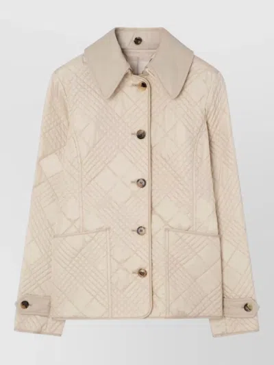 Burberry Fernleigh Nylon Jacket Casual Style In Neutral