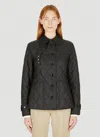 Burberry Button Opening And Closing Quilted Casual Jacket In Black