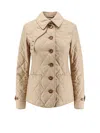 Burberry Fernleigh Quilted Jacket With Check Lining In Neutral