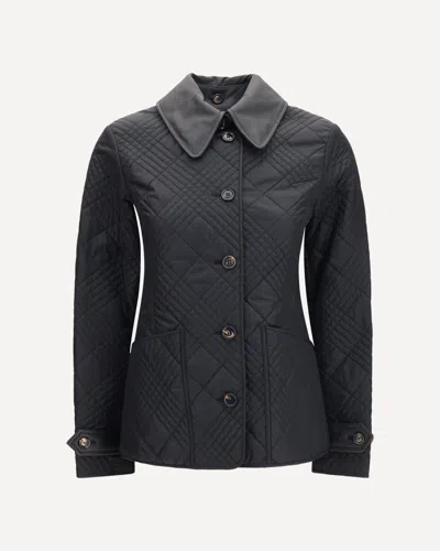 Burberry Fernleigh Quilted Nylon Jacket In Black