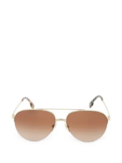 Burberry Ferry Pilot-frame Sunglasses In Gold