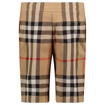 Pre-owned Burberry Ferryfield Check Print Cotton Sweat Shorts In Brown