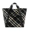 Burberry Festival Canvas Tote Bag In Black