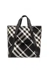 BURBERRY FESTIVAL CHECK-PATTERN TOP HANDLE BAG