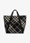 Burberry Festival Checked Tote Bag In Multi