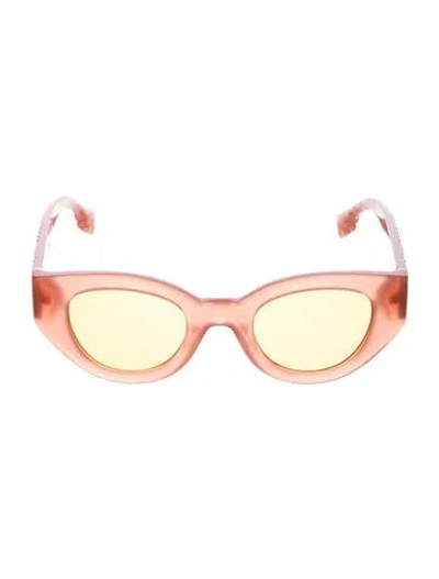 Pre-owned Burberry Final Elegant Cat-eye Sunglasses In Pink