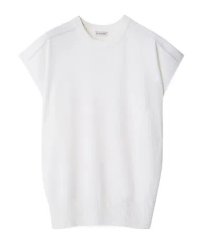 BURBERRY FINE-KNIT WOOL T-SHIRT