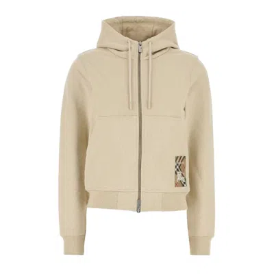 Burberry Fitted Cotton Hoodie Sweatshirt