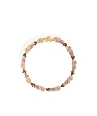 Burberry Fitted Necklace In Gold/multicolor