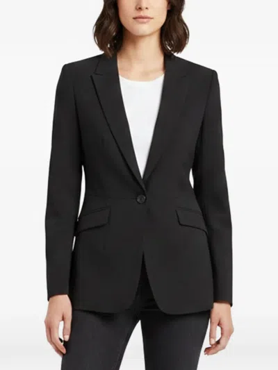 Pre-owned Burberry Fitted Single-breasted Blazer In Black