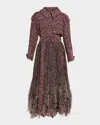 Burberry Fitzrovia Baroque Fringe Long Trench Coat In Brown