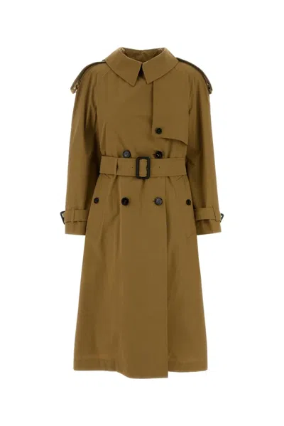 Burberry Double-breasted Cotton-blend Trench Coat In Brown