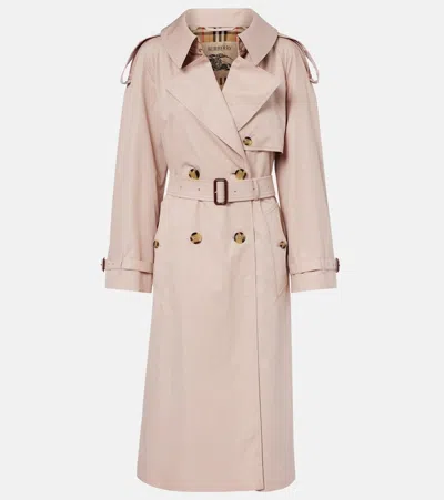 Burberry Fitzrovia Cotton Gabardine Trench Coat In Neutral