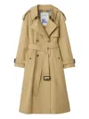 Burberry Fitzrovia Double-breasted Belted Trench Coat In Neutral