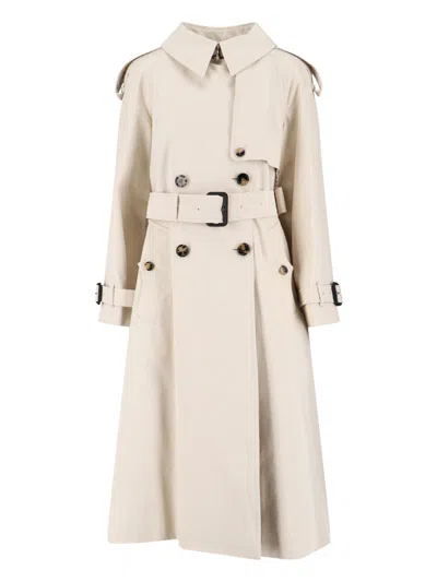 Burberry Fitzrovia Double-breasted Trench Coat In Neutral