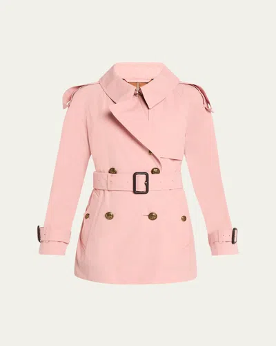 Burberry Fitzrovia Short Belted Trench Coat In Pink