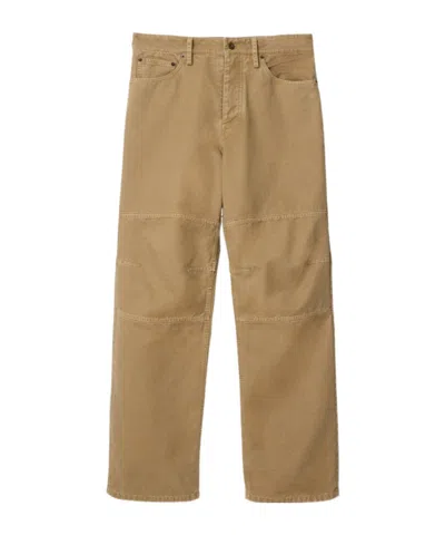 Burberry Five-pocket Equestrian Knight Trousers In Brown