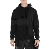 BURBERRY BURBERRY FLAG INTARSIA PATCHWORK FRINGED HOODIE
