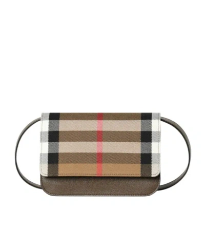 Burberry Flap-over Shoulder/crossbody Bag In Brown
