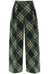 BURBERRY FLARED CHECK PALAZZO PANTS FOR WOMEN