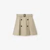 Burberry Beige Trench Mini Skirt In Gabardine In Neutral