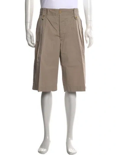 Pre-owned Burberry Flat Front Shorts In Neutrals