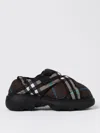 Burberry Brown Check Nylon Pillow Loafers In Beige