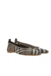Burberry Knit Round Toe Ballerina Shoes With Textured Sole