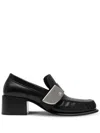 Burberry London Shield Square-toe Loafers In Black