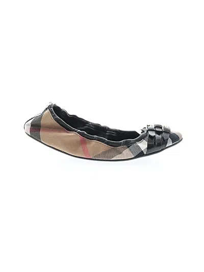 Pre-owned Burberry Flats In Brown