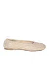 Burberry Sadler Leather Ballerina Flats Women In Neutral