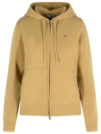 Burberry Flax Cashmere Blend Sweatshirt In Multi