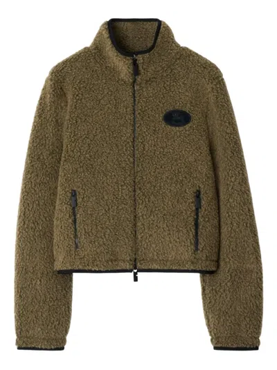 BURBERRY FLEECE CROPPED JACKET
