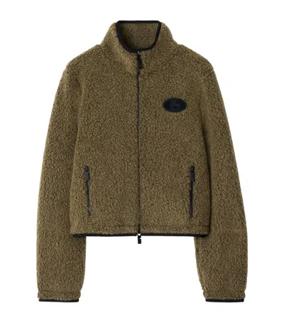 BURBERRY FLEECE CROPPED EKD SLIM JACKET