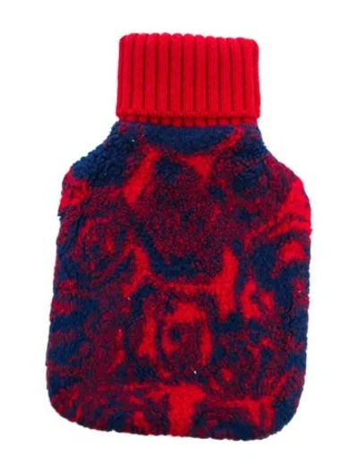 Pre-owned Burberry Fleece Hot Water Bottle Sleeve W/ Tags In Red